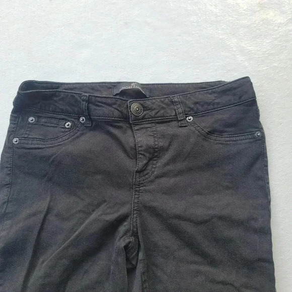 Almost Famous Jeans Womens 9 Black Denim Tapered Jeggings Lace Up Stretch Skinny - Picture 7 of 9